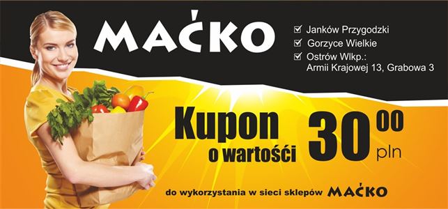 Baner o Bonach sklepów Maćko - Agencja Reklamowa ImagoArt.pl