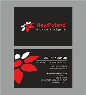 Wizytówka dla firmy New Poland - Agencja Reklamowa ImagoArt.pl