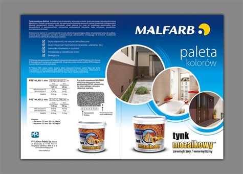 Wzornik dla marki Malfarb - tynk mozaikowy - Agencja Reklamowa ImagoArt.pl