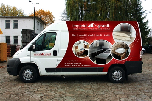  Reklama na busie dla firmy Imperial Granit - obróbka kamienia - Agencja Reklamowa ImagoArt.pl