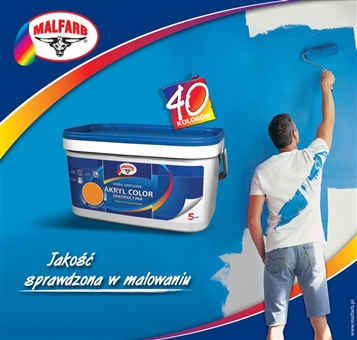 Baner zewnętrzny dla marki Malfarb - farby - Agencja Reklamowa ImagoArt.pl
