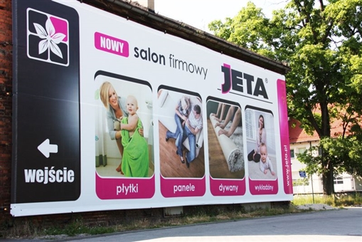 Elewacja dla firmy Jeta - salon płytek ceramicznych - Agencja Reklamowa ImagoArt.pl