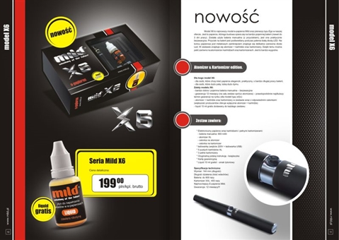 Cennik elektronicznych papierosów Mild X5 - Agencja Reklamowa ImagoArt.pl