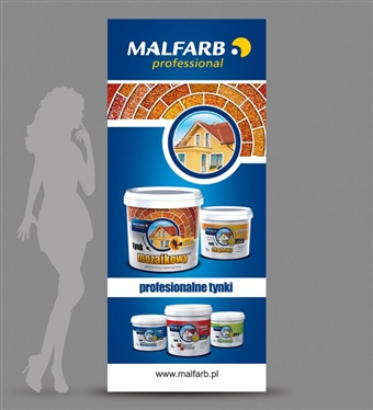 Roll up dla marki Malfarb professional - tynki - Agencja Reklamowa ImagoArt.pl