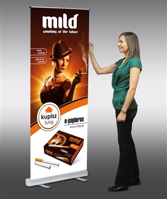 Roll up dla marki Mild- elektroniczne papierosy  - Agencja Reklamowa ImagoArt.pl