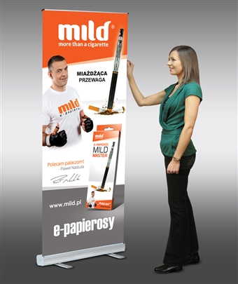 Roll up dla marki Mild Master- elektroniczne papierosy - Agencja Reklamowa ImagoArt.pl