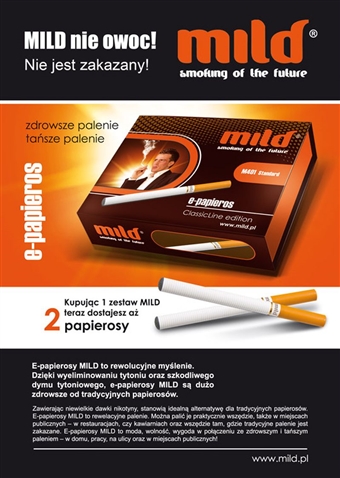  Ulotka dla marki Mild - elektroniczne papierosy - Agencja Reklamowa ImagoArt.pl
