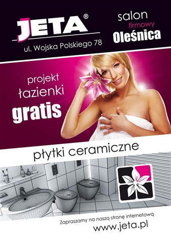  Ulotka dla firmy Jeta - płytki ceramiczne - Agencja Reklamowa ImagoArt.pl