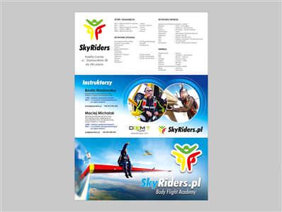  Ulotka dla firmy SkyRiders - Agencja Reklamowa ImagoArt.pl
