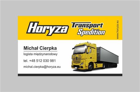 Wizytówka dla firmy Horyza-Transport - Spedycja - Agencja Reklamowa ImagoArt.pl