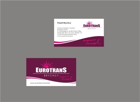 Wizytówka dla firmy Eurotrans Brychcy  - Agencja Reklamowa ImagoArt.pl