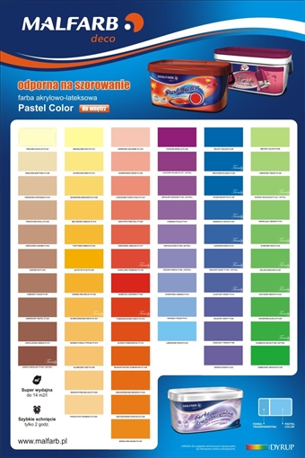 Wzornik dla marki Malfarb - pastel color - Agencja Reklamowa ImagoArt.pl