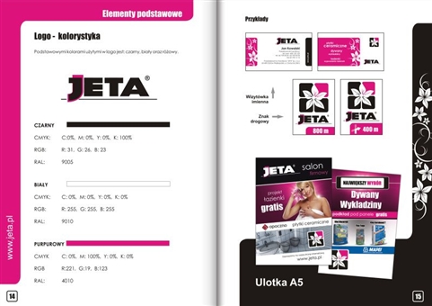 Identyfikacja wizualna dla firmy Jeta - płytki ceramiczne - Agencja Reklamowa ImagoArt.pl