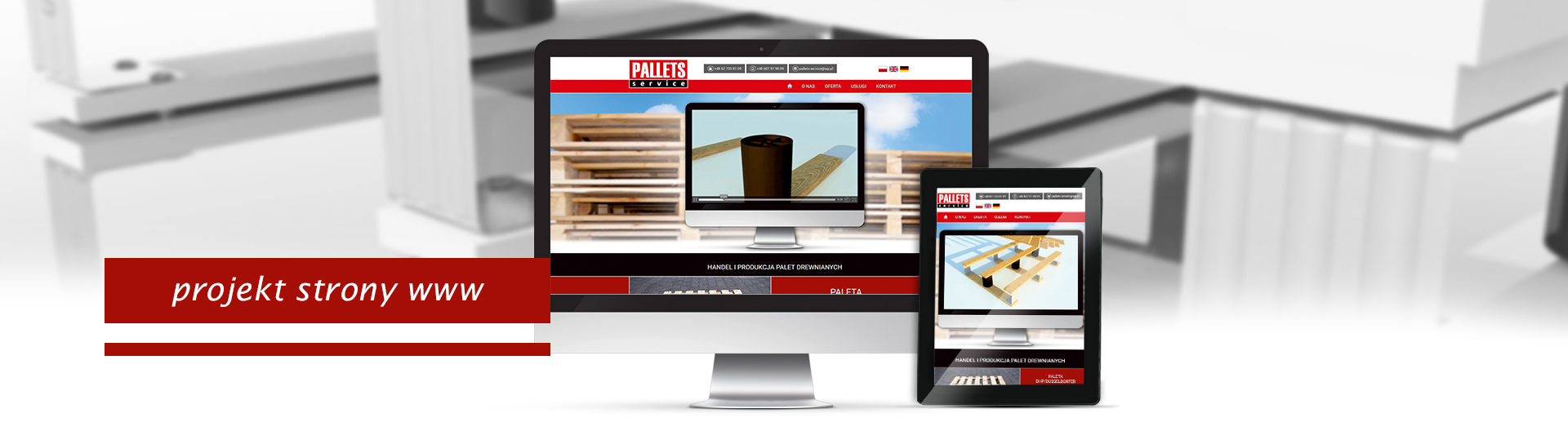  Strona WWW dla Pallets Service - Agencja Reklamowa ImagoArt.pl