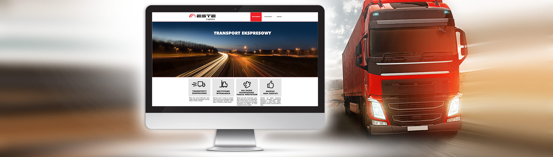  Strona WWW dla firmy ESTE logistic - Agencja Reklamowa ImagoArt.pl