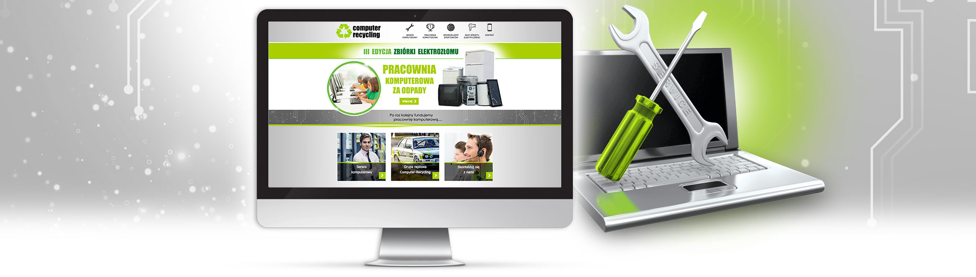 Strona WWW dla firmy Computer-recycling - Agencja Reklamowa ImagoArt.pl