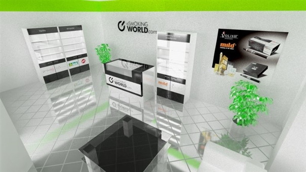 Meble Reklamowe dla firmy eSmokingWorld - elektroniczne papierosy, liquidy oraz akcesoria - Agencja Reklamowa ImagoArt.pl