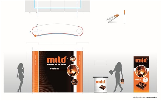 Meble Reklamowe dla marki Mild - elektroniczne papierosy, liquidy oraz akcesoria - Agencja Reklamowa ImagoArt.pl