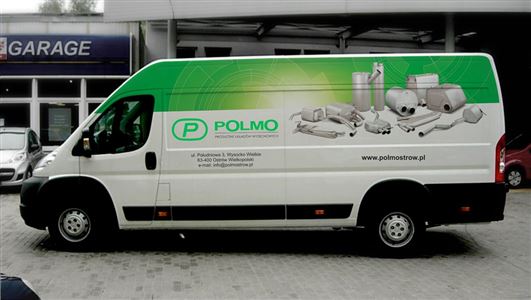  Reklama na busie dla firmy Polmo- tłumiki- Agencja Reklamowa ImagoArt.pl