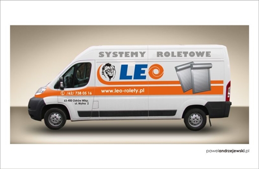 RE Reklama na busie dla firmy Leo - systemy roletowe - Agencja Reklamowa ImagoArt.pl
