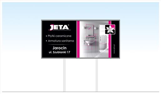 Baner zewnętrzny dla firmy JETA - Agencja Reklamowa ImagoArt.pl