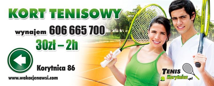 Baner zewnętrzny dla Tenis Korytnica - Agencja Reklamowa ImagoArt.pl