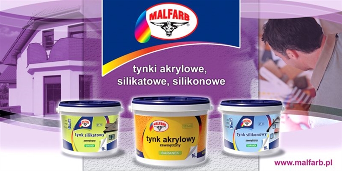 Baner zewnętrzny dla marki Malfarb - tynki akrylowe, silikatowe, silikonowe - Agencja Reklamowa ImagoArt.pl