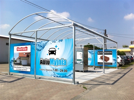 Baner zewnętrzny dla firmy Auto Myjnia - Agencja Reklamowa ImagoArt.pl