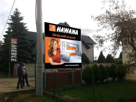 Baner zewnętrzny dla firmy Hawana - fabryka mebli na wymiar  - Agencja Reklamowa ImagoArt.pl