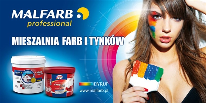 Bilboard dla marki Malfarb professional - farby i tynki - Agencja Reklamowa ImagoArt.pl
